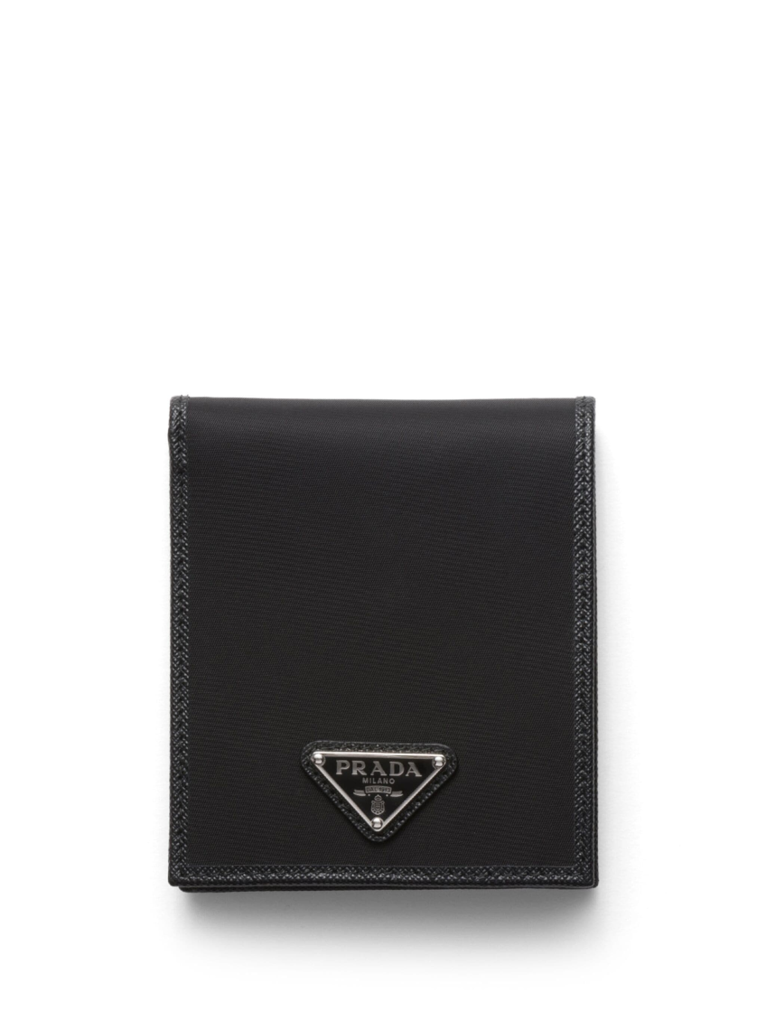 Prada Black Logo Wallet In Black