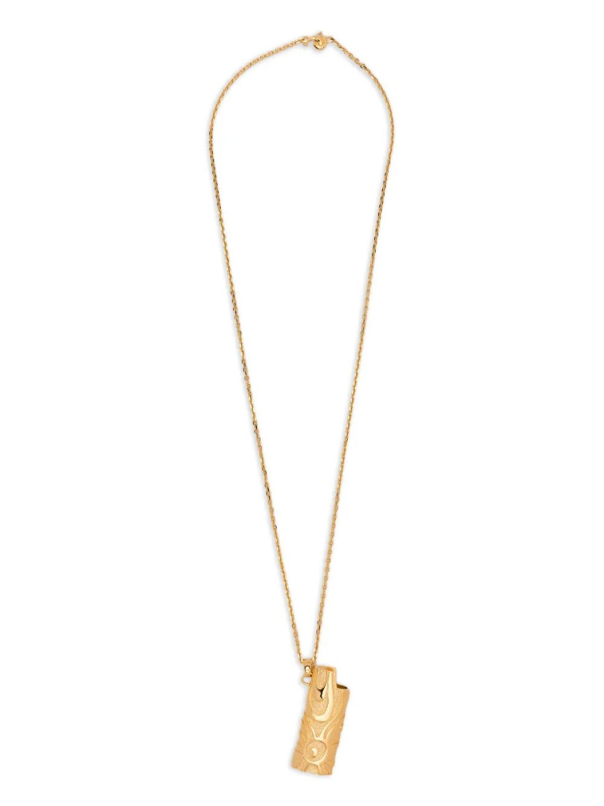 Pucci Lighter Pendant Sautoir Necklace Accessories In Gold