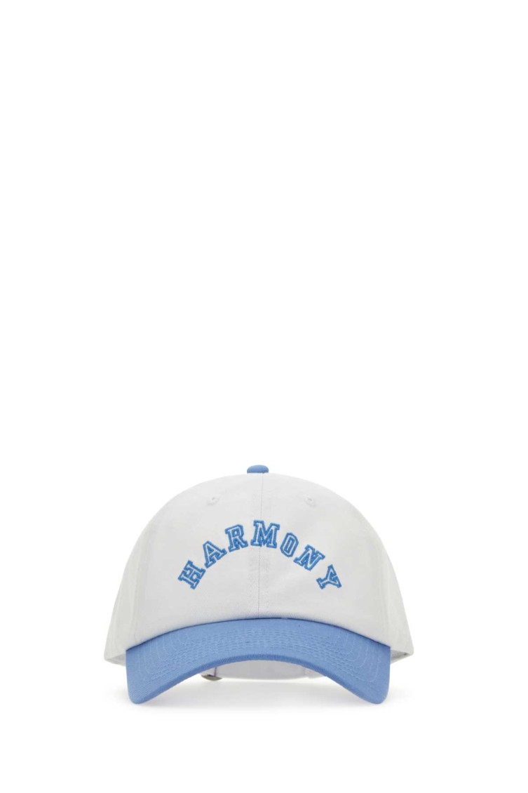 Harmony White Cotton Baseball Cap In Neutral