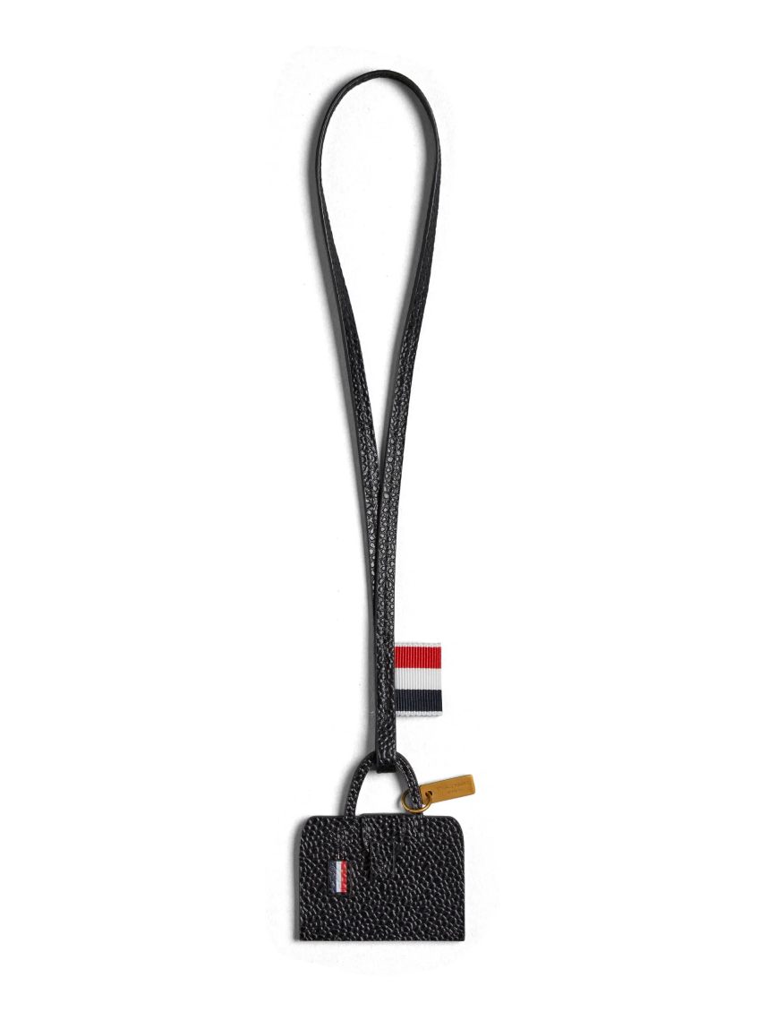 THOM BROWNE BLACK BAG KEY CHARM
