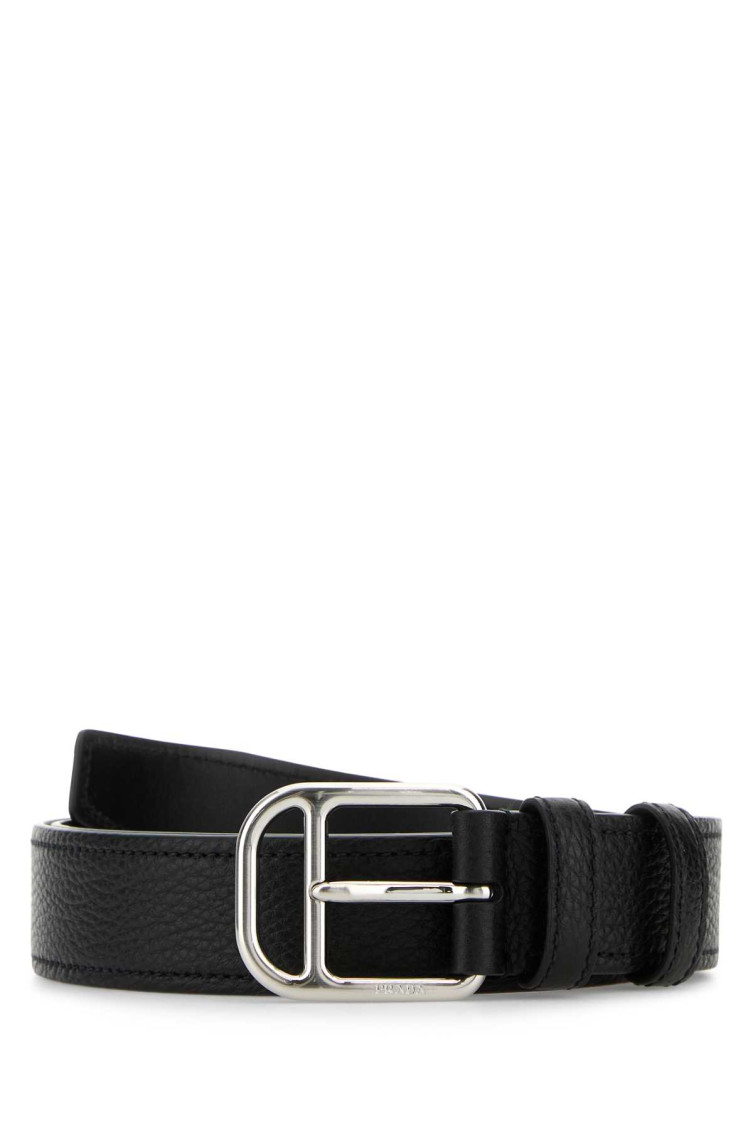 Prada Black Leather Belt