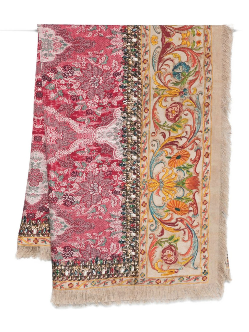 Pierre-louis Mascia Pierre Louis Mascia Printed Silk Scarf In Multi