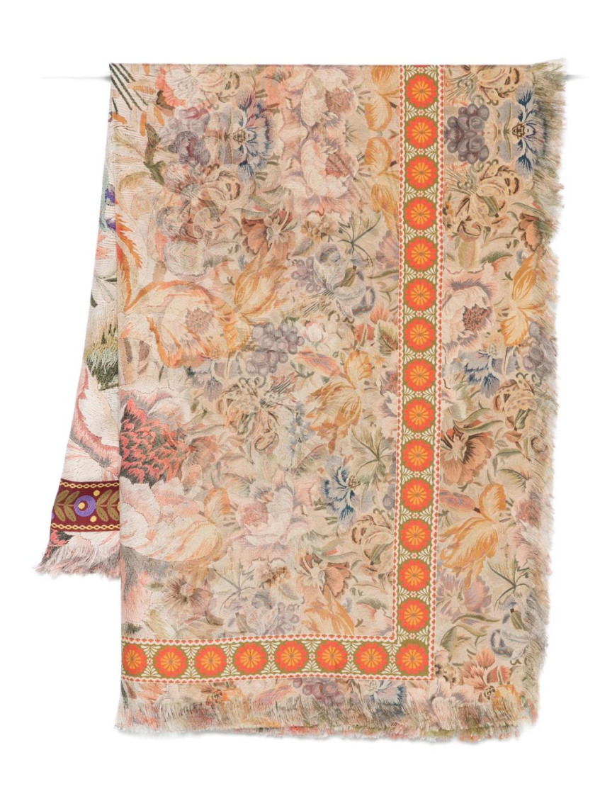 Pierre-louis Mascia Pierre Louis Mascia Printed Silk Scarf In Multi
