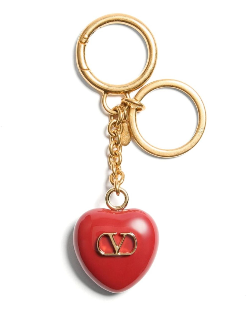 Valentino Garavani Red Coeur Royal Key Ring