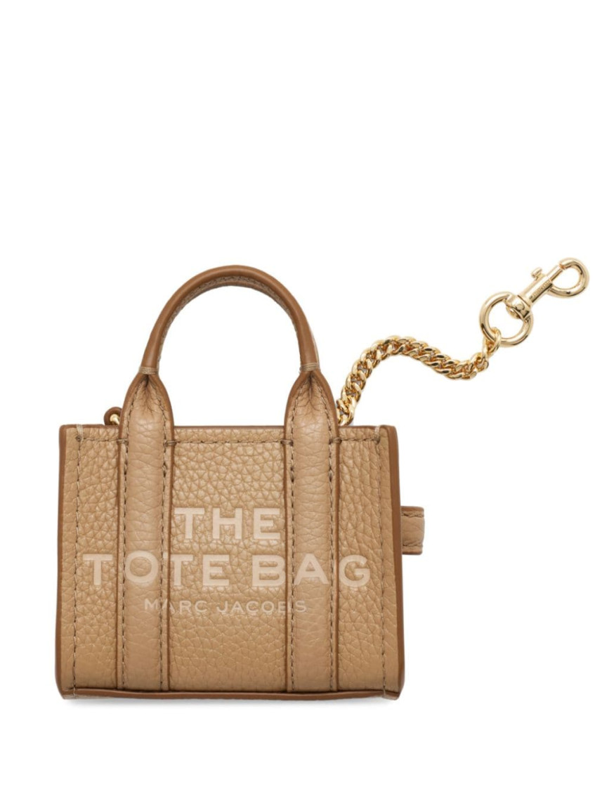 Marc Jacobs Brown The Nano Tote Charm In Brown