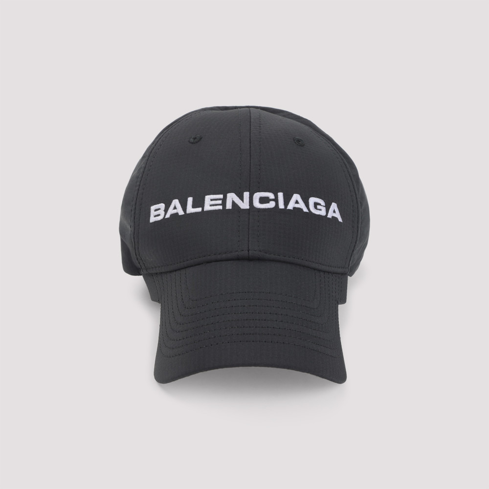 Balenciaga Logo Embroidered Adjustable Baseball Cap In Black