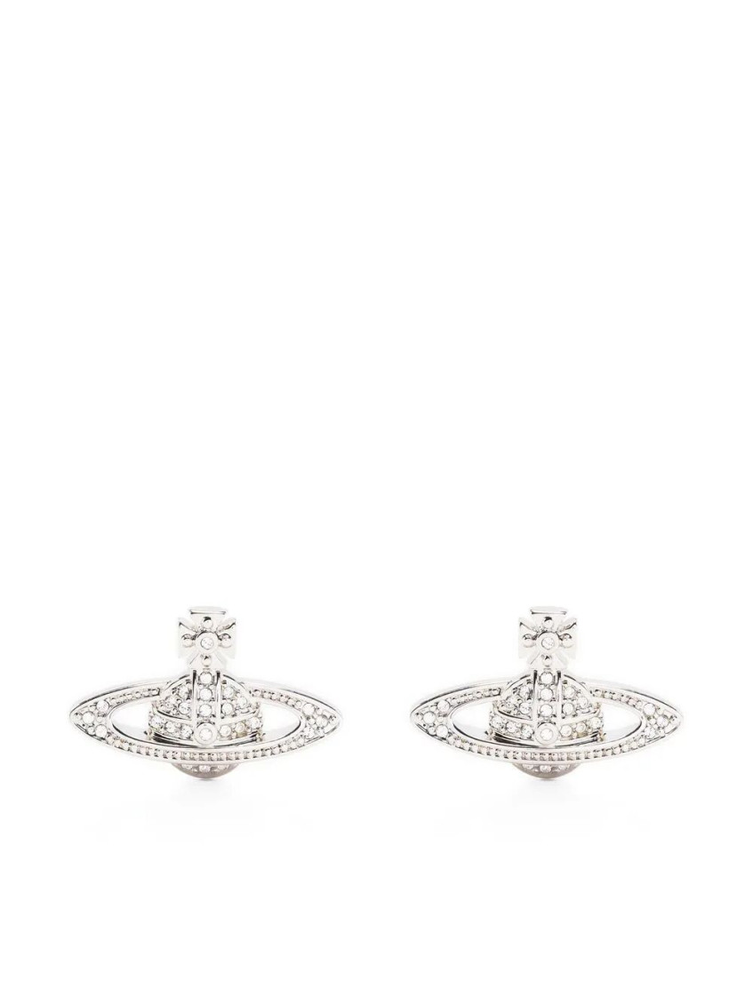 Vivienne Westwood Silver Mini Bas Relief Earrings In Metallic