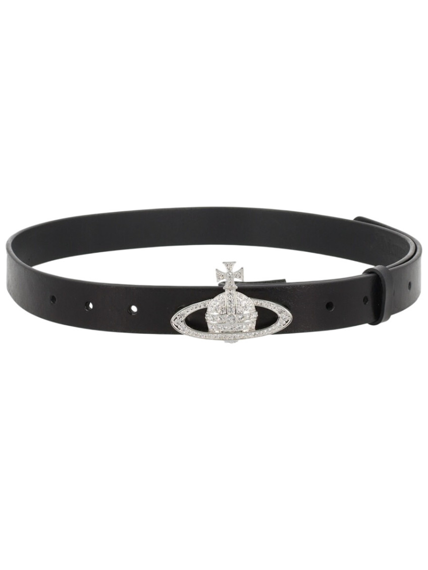 Vivienne Westwood Black Embellished Buckle Belt for Women Online