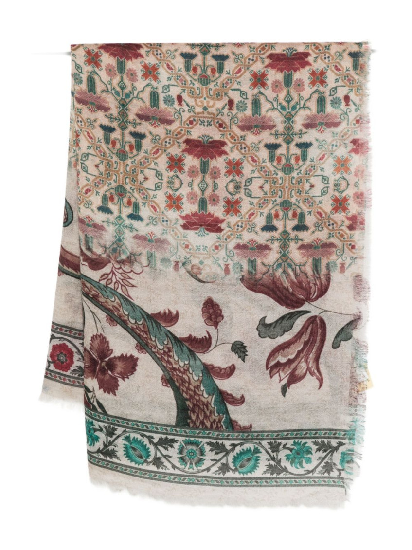 Pierre-louis Mascia Pierre Louis Mascia Printed Cashmere Scarf In Multi