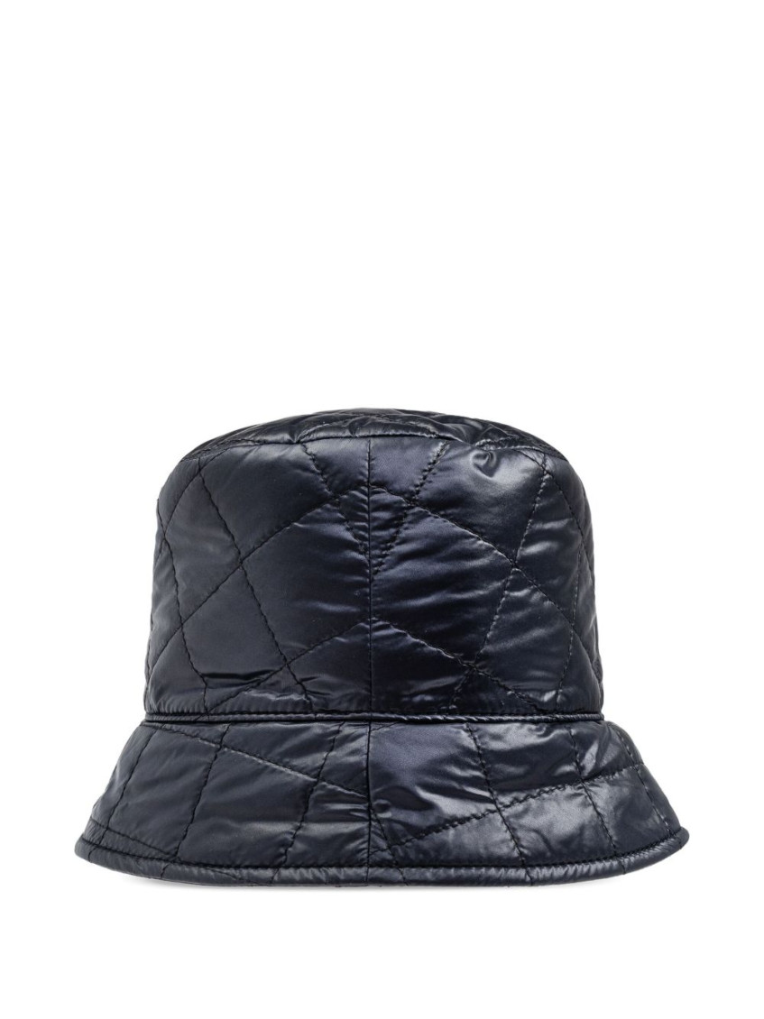 Moncler Dark Blue Logo Nylon Bucket Hat