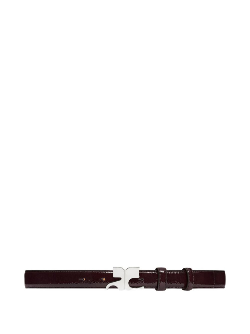 Courrèges Burgundy Belt In Naplack Calfskin In Burgundy