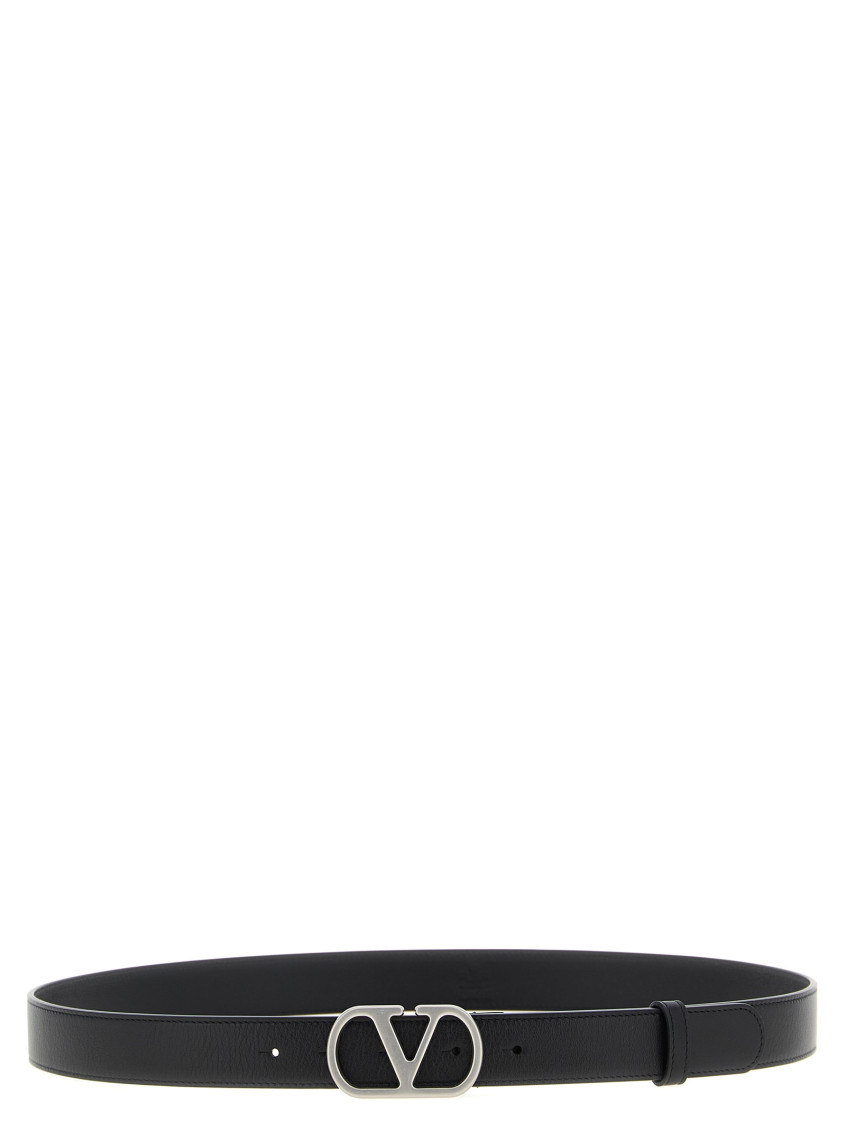 Valentino Garavani Black Vlogo Signature Belt