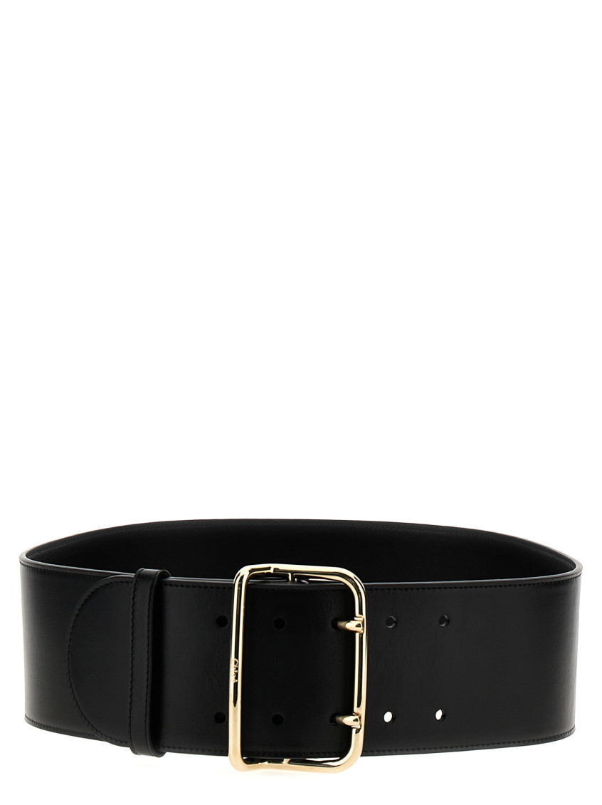 Chloé Leather Belt In Black