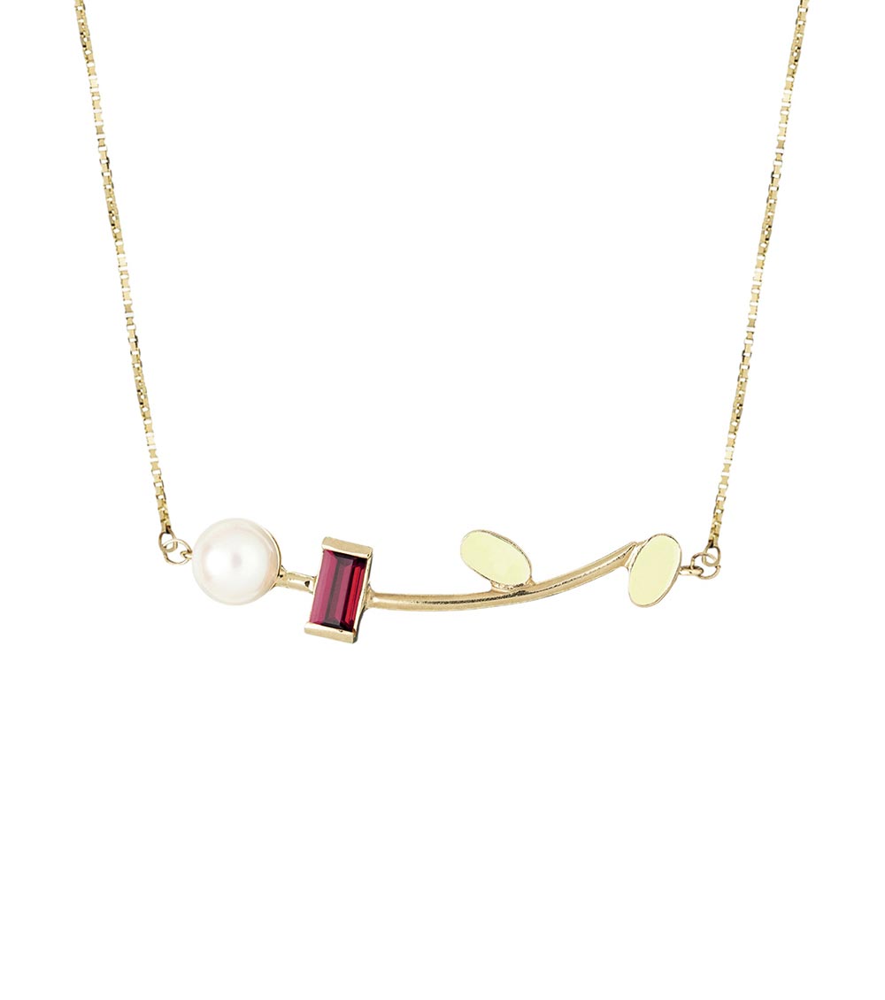 Alíta Golden Classic Petals Necklace In Multicolor