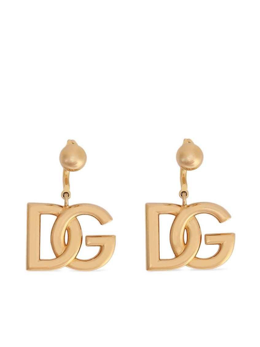 DOLCE & GABBANA GOLDEN DG LOGO EARRINGS