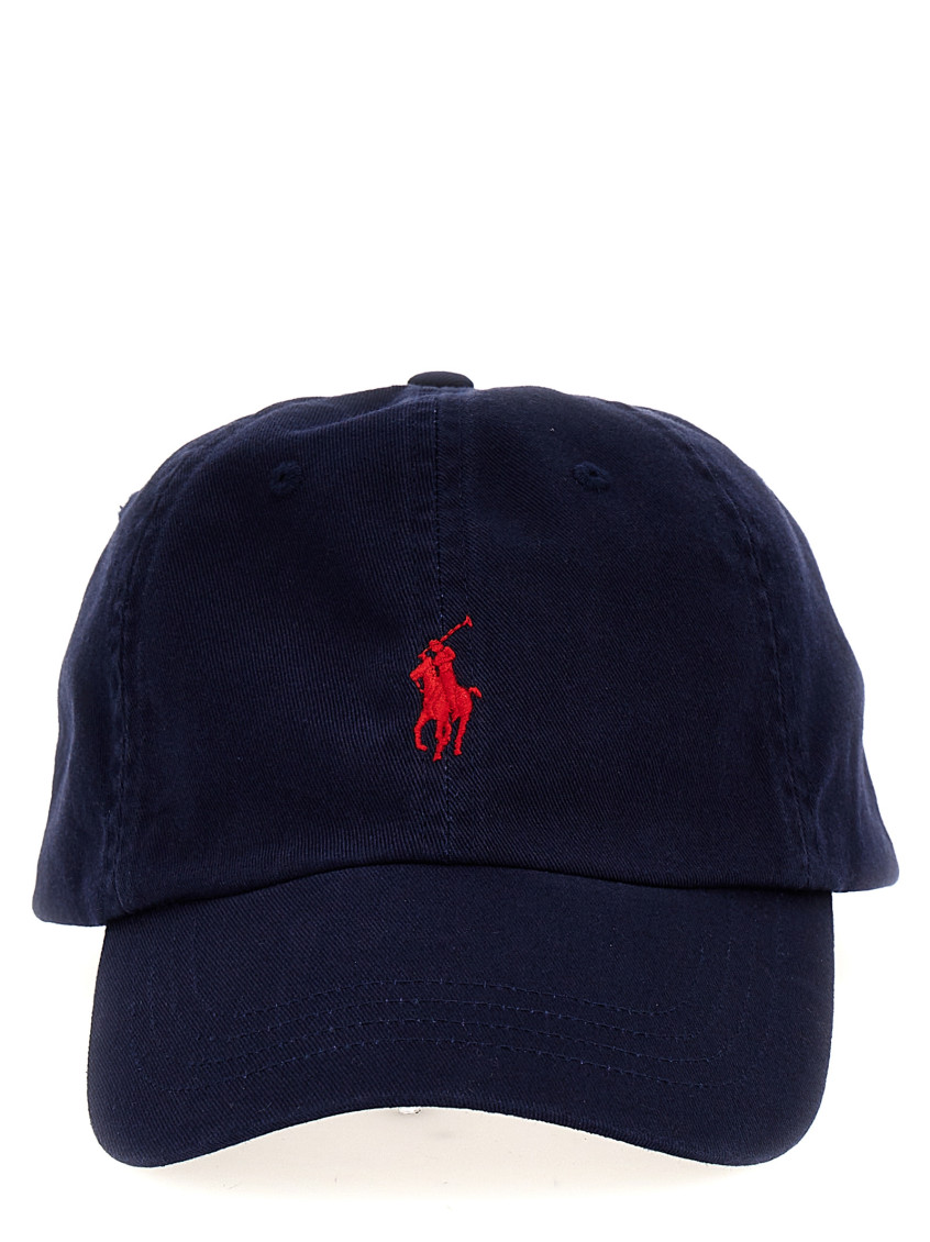 Polo Ralph Lauren Blue Baseball Cap With Logo Embroidery In Cotton Man