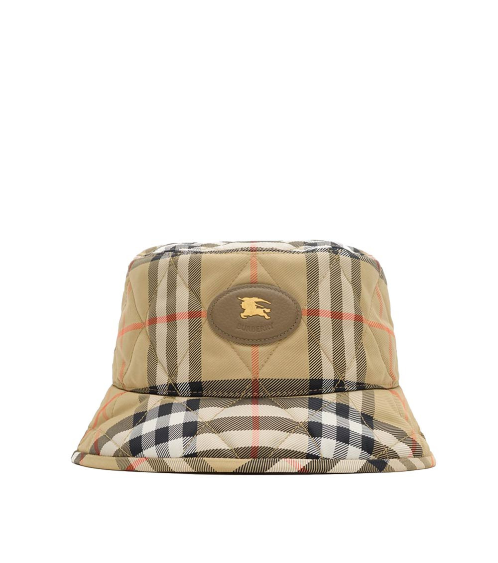 Burberry Beige Check Bucket Hat for Women Online USA at  display picture 1