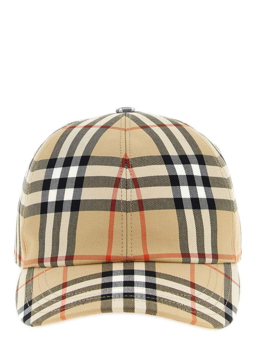 Burberry Beige Check Baseball Hat for Women Online USA at  display picture 2