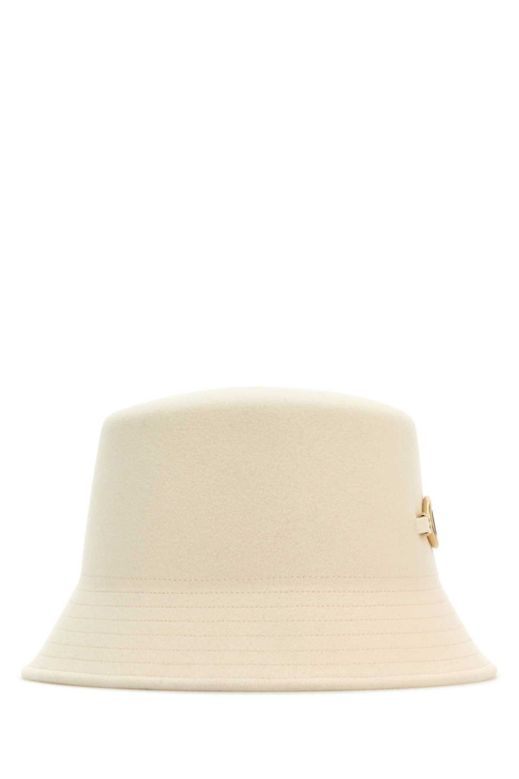 ハット VALENTINO FW24 Ivory felt bucket hat (5W2HGA25GMB O06) Valentino Garavani Ivory felt bucket hat for Women Online