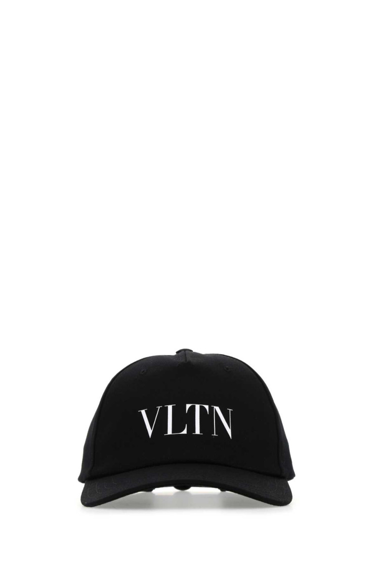 Valentino Garavani Black cotton baseball cap for Men Online