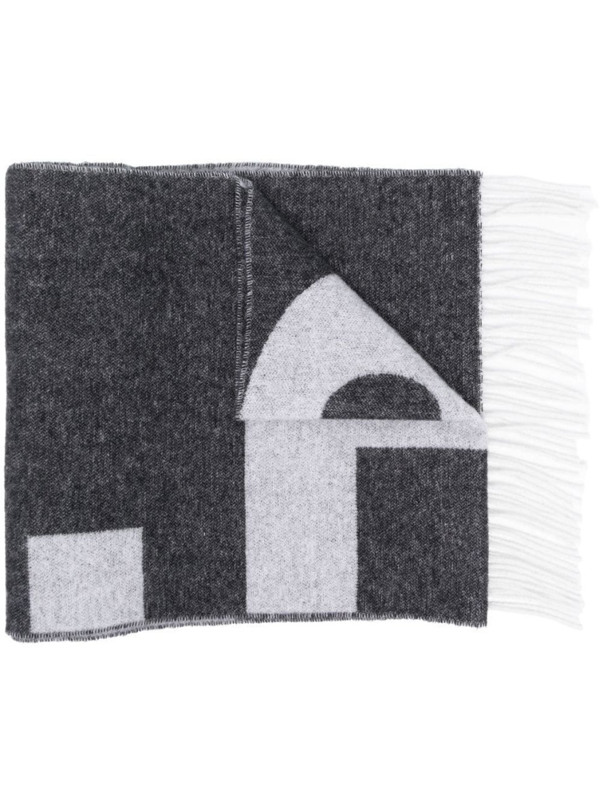 【関税&送料込】A.P.C. Dark Grey Wool Blend Malo Scarf Malo scarf | Jacquard wool blend | A.P.C. Accessories