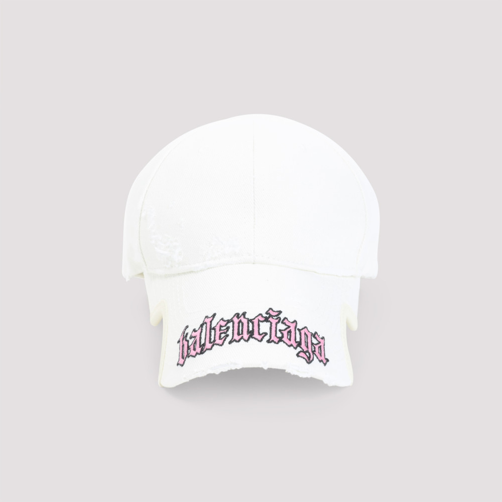 Balenciaga White Logo Baseball Hat