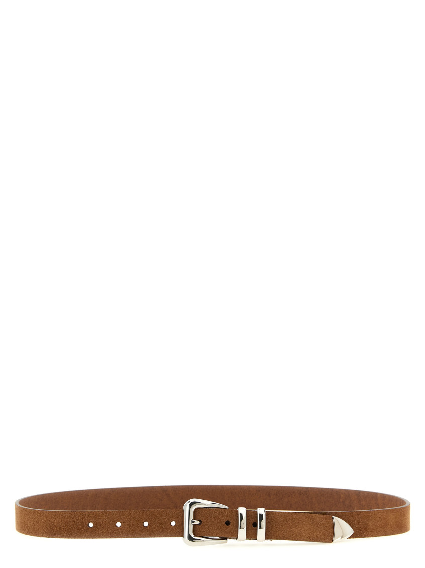 Brunello Cucinelli Brown Solid Belt for Men Online USA at Darveys.com