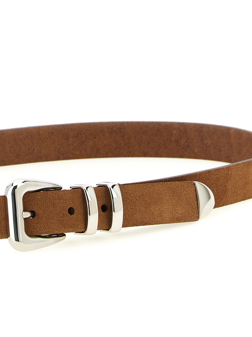 Brunello Cucinelli Brown Solid Belt for Men Online USA at Darveys.com