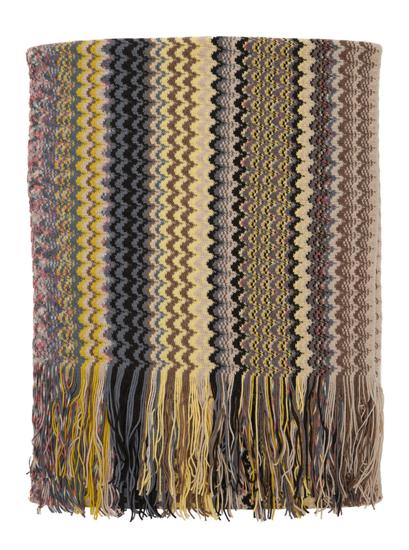 Missoni Zigzag-pattern Fringed Scarf In Multi