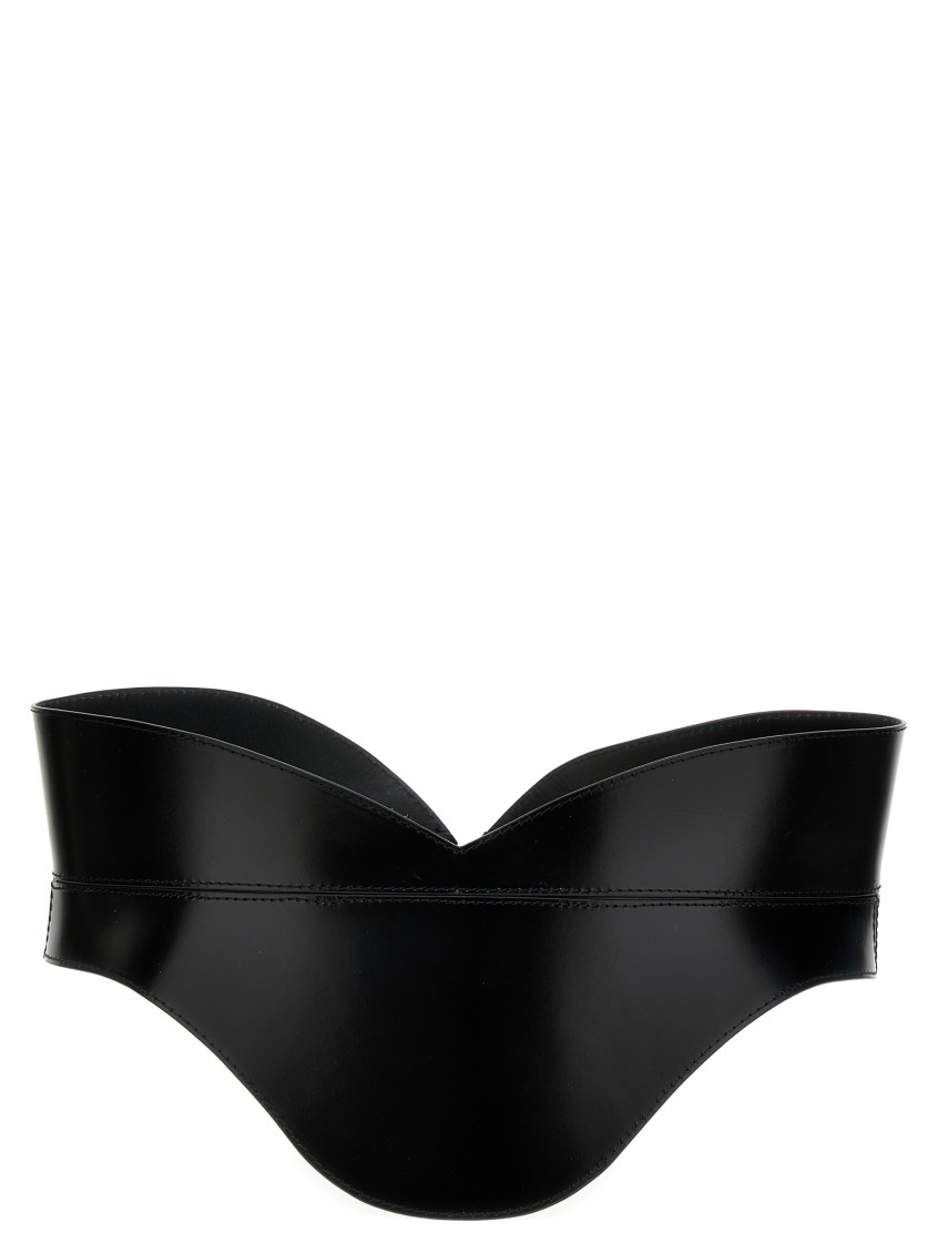 Alexander Mcqueen Black Corset Belt In Black