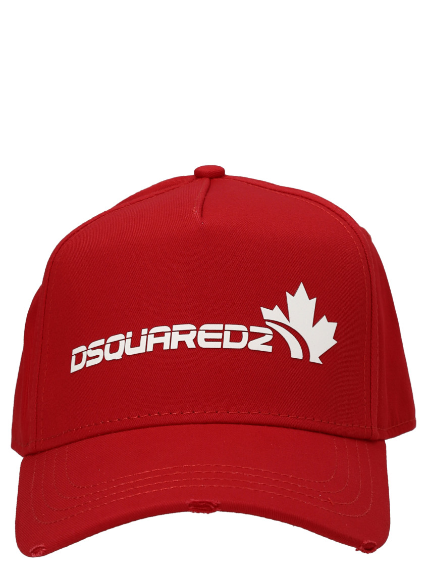 Dsquared2 Logo-embroidered Baseball Cap In Red