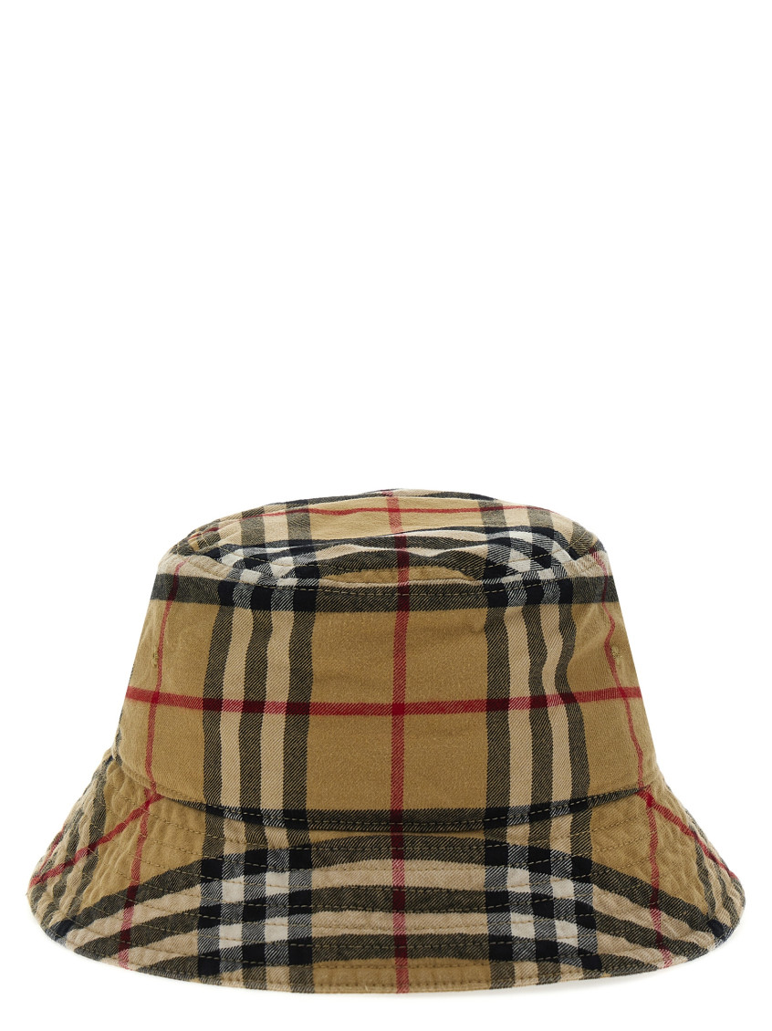 Burberry Archive Beige Check Bucket Hat In Beige