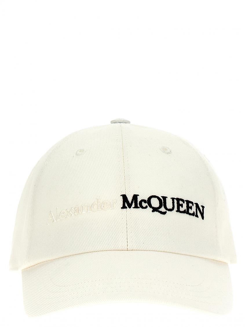 Alexander Mcqueen Logo Cap In Off White