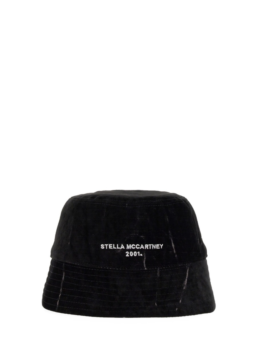 Stella McCartney Black Logo Bucket Hat for Women Online India at