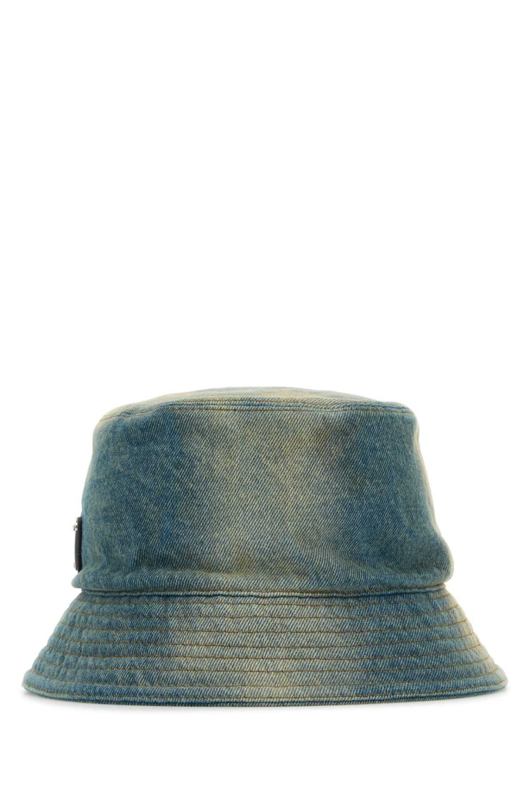Prada Light Blue Denim Bucket Hat