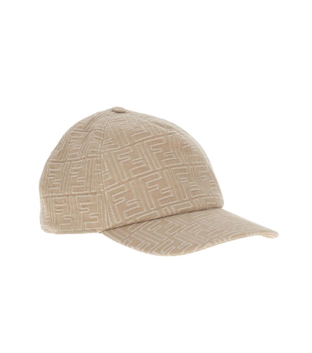 Fendi Beige Ff Logo Baseball Hat In Neutral