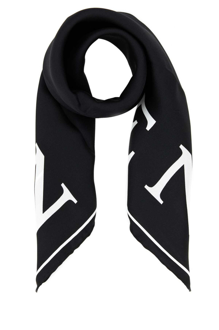 Alexander Mcqueen Luxurious Rectangular Silk Scarf Accessory In Black