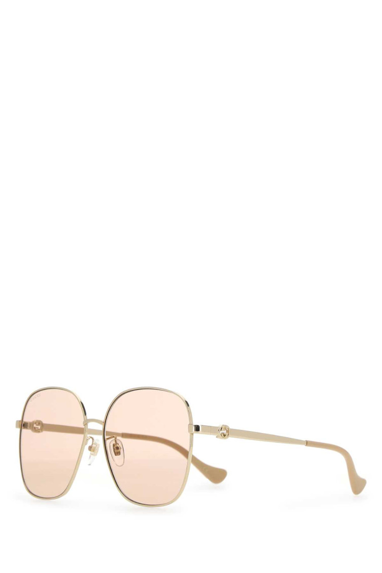 GUCCI PALE GOLD CLASSIC AVIATOR SUNGLASSES