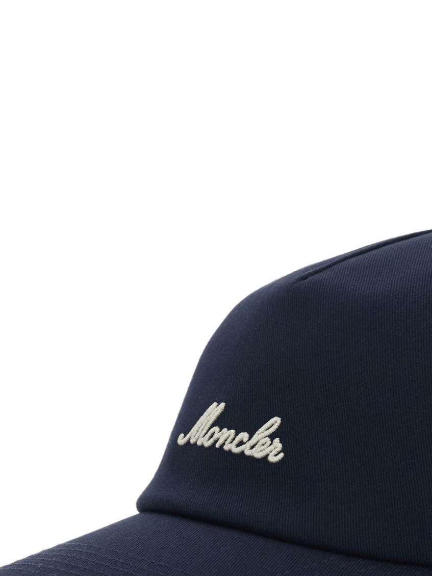 Moncler Navy Blue Logo Baseball Hat for Men Online India at