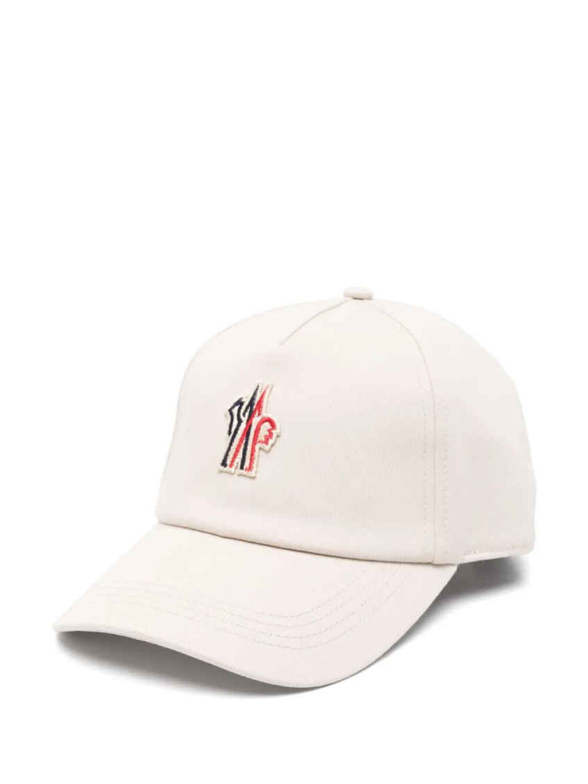 Moncler White Logo Baseball Cap In White
