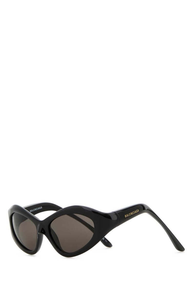 Balenciaga Black Nylon Orbit Cat Sunglasses In Black