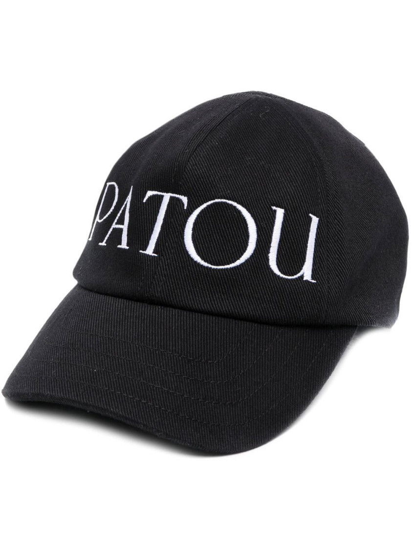 PATOU BLACK CAPPELLO LOGO HAT 