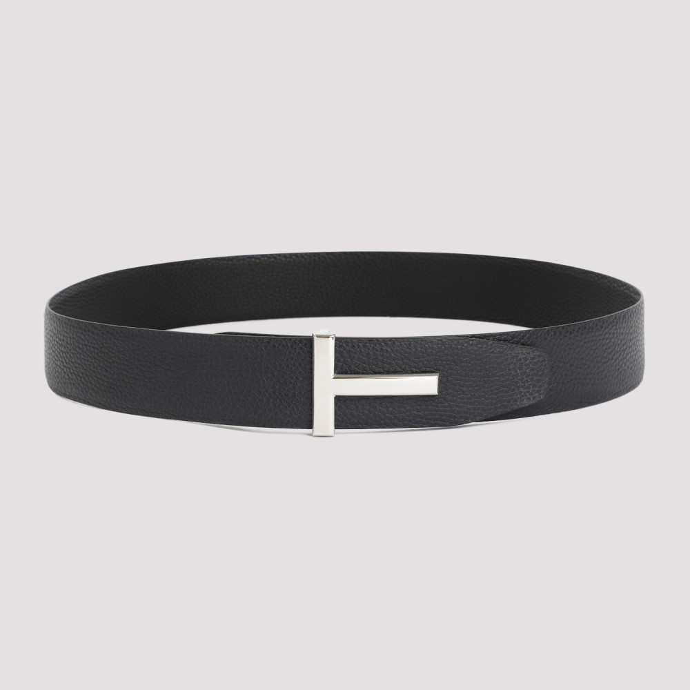 Tom Ford Navy Blue Cintura Reversibile Belt In Navy Blue