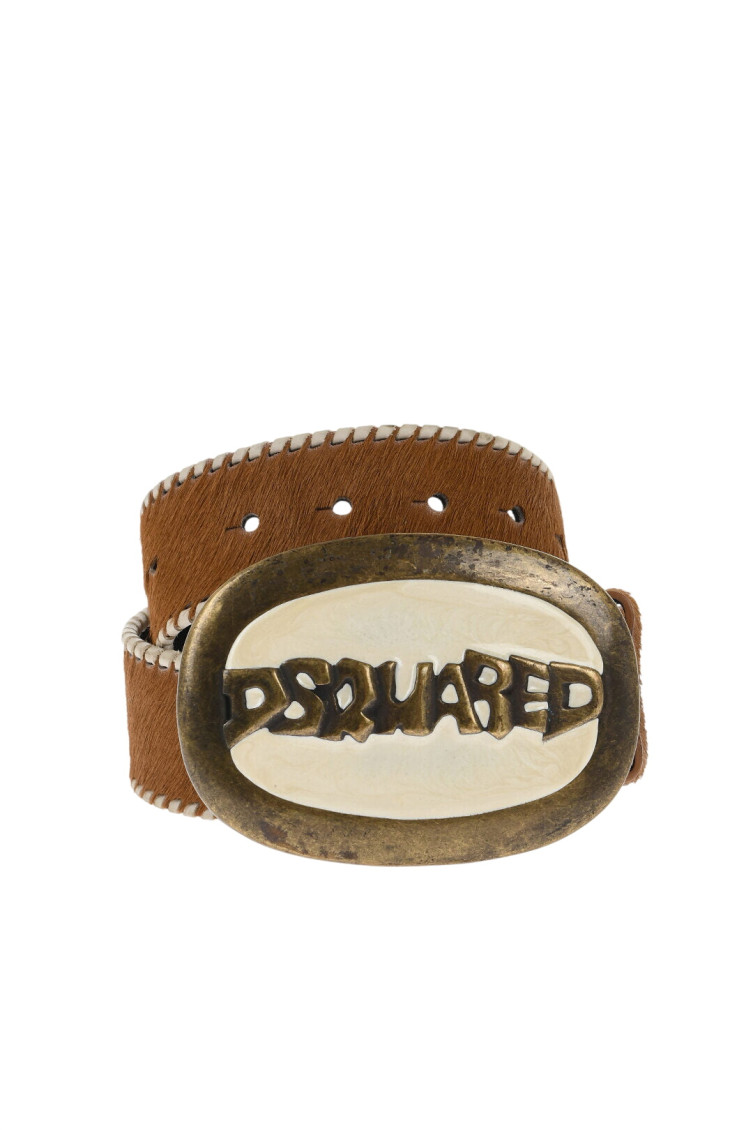 Dsquared2 Brown Carryover Solid Adjustable Belt for Women Online
