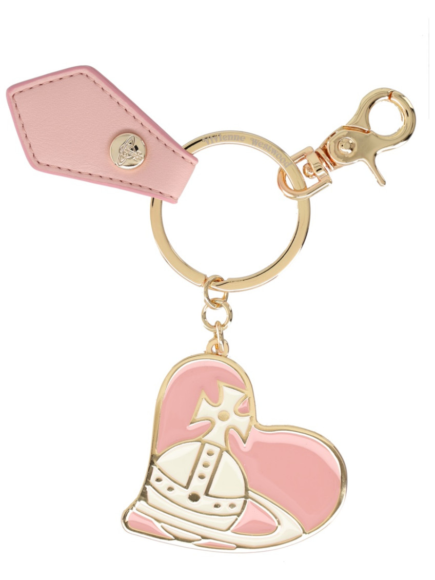 Vivienne Westwood Pink Orb Heart Solid Key Holder for Women Online