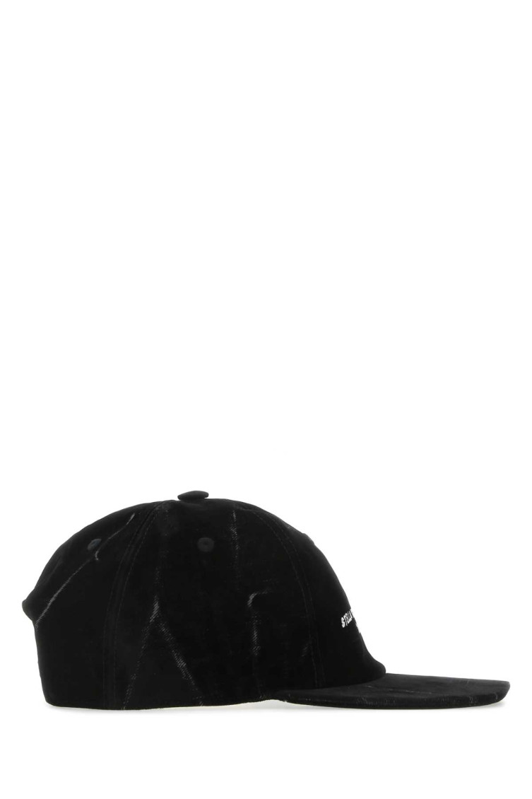 【送料&関税込】Stella McCartney Black Velvet Baseball Cap Stella McCartney Black velvet baseball cap for Women Online