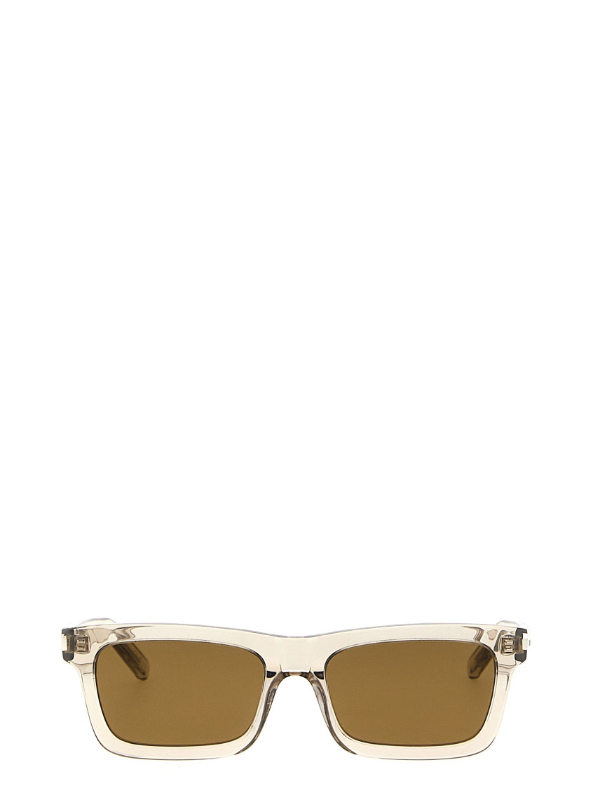 Saint Laurent Sl 461 Geometric-frame Sunglasses In Beige