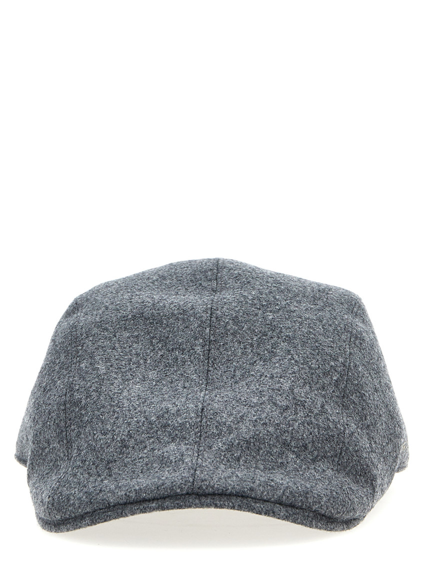 Brunello Cucinelli Logo Embroidery Hat In Grey