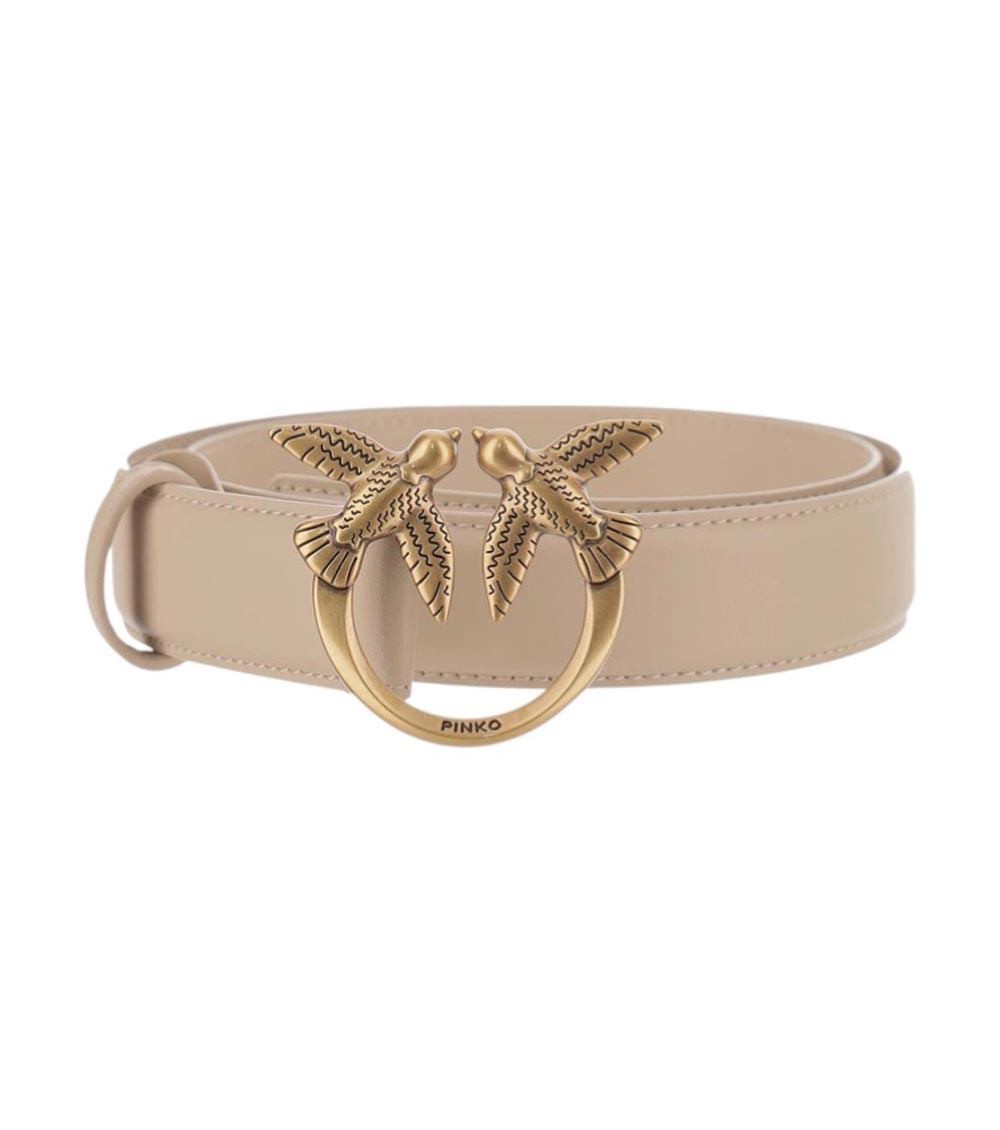 Pinko Love Berry Belt In Beige
