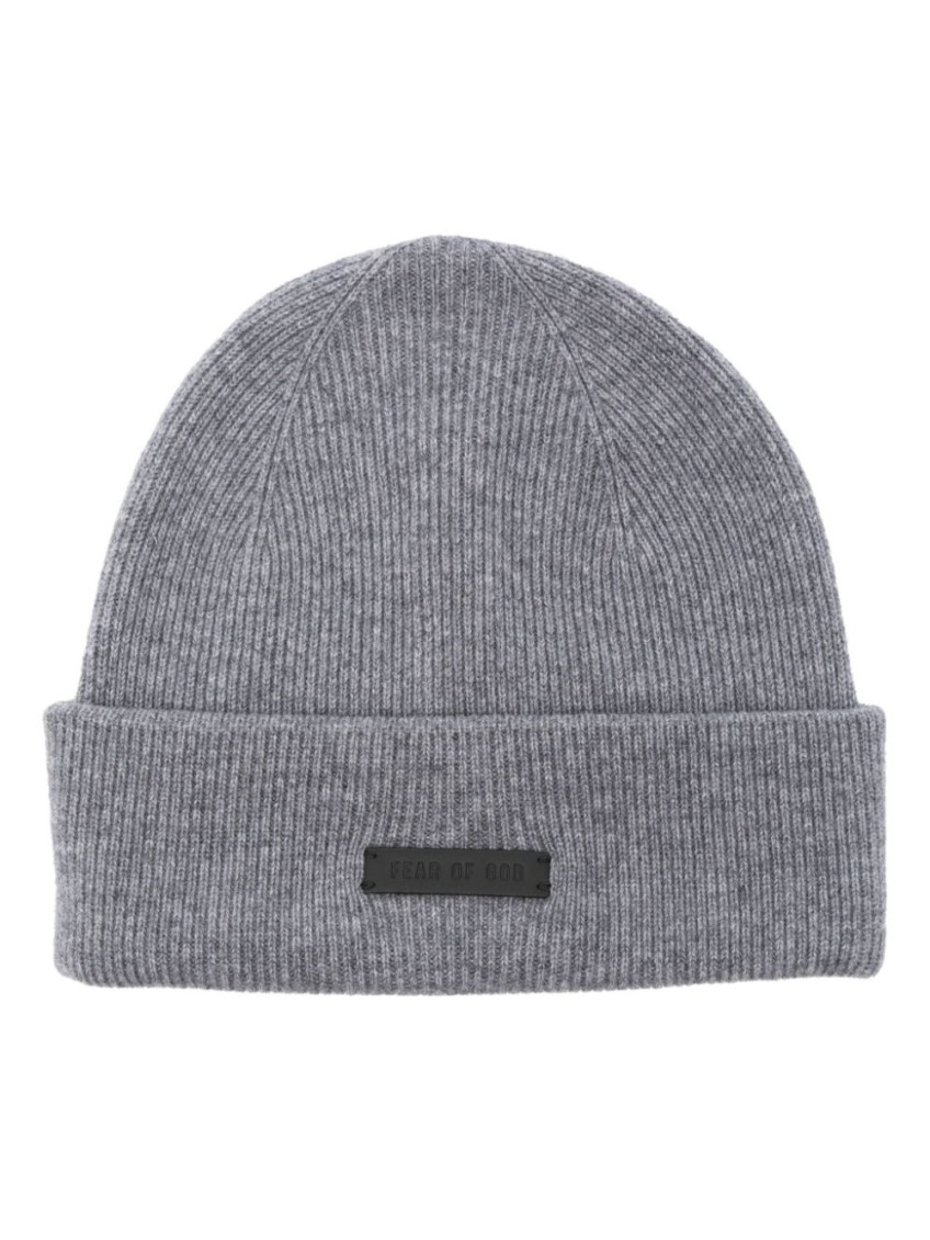 Fear Of God Beanie Cashmere Wool Folded Cuff In Grey